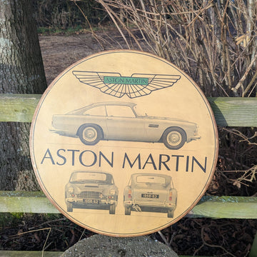 Vintage style Aston Martin wall Art - UK delivery included.