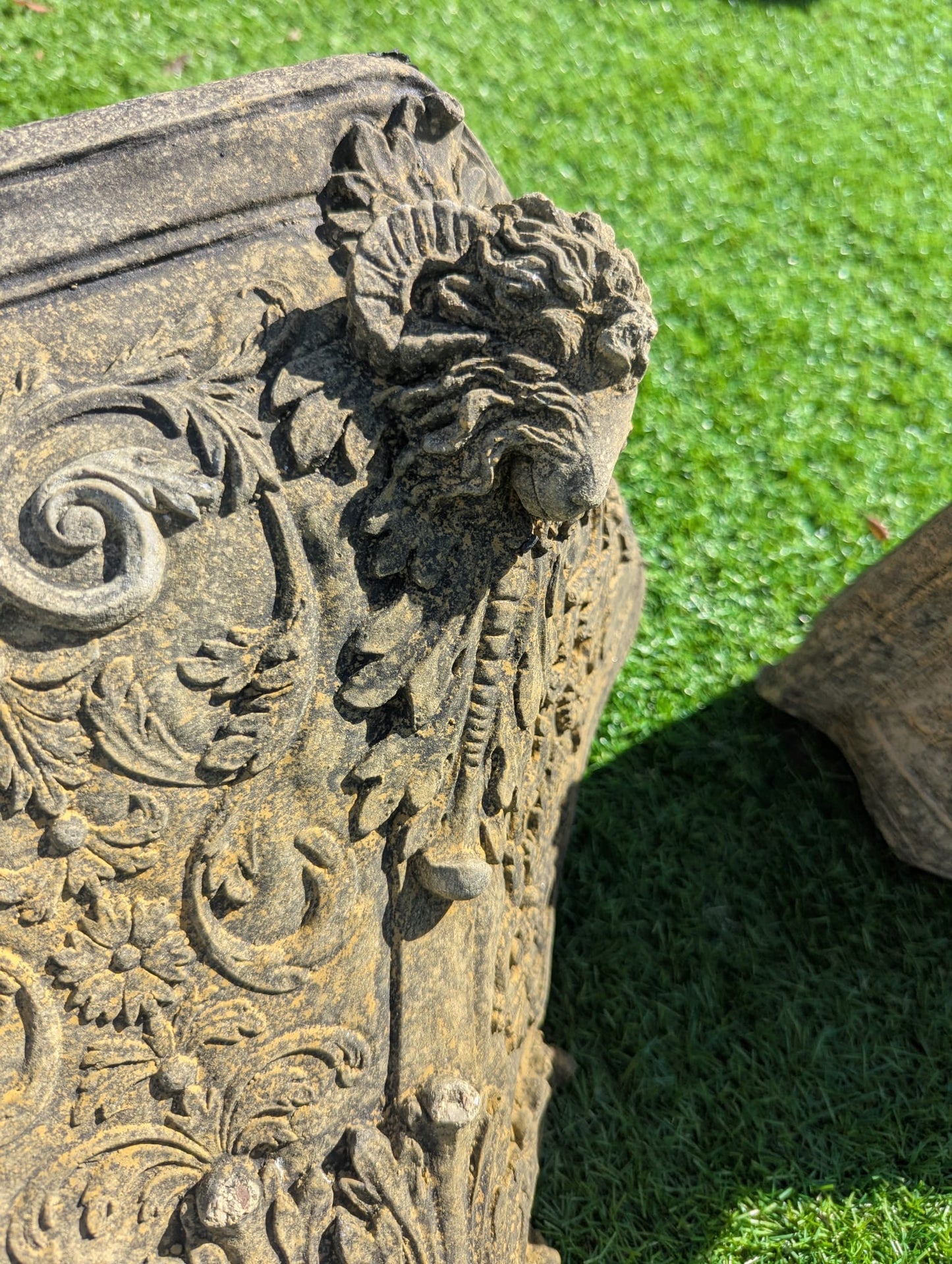 Vintage English Stone Rams Head  Wall Planters - Free UK Delivery