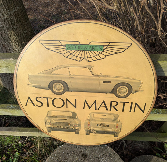 Vintage style Aston Martin wall Art - UK delivery included.