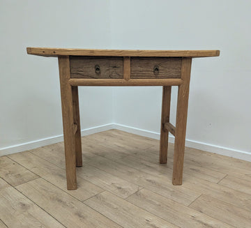 Rustic Reclaimed Elm Wood 2 drawer Console Table - Delivery Available 0287