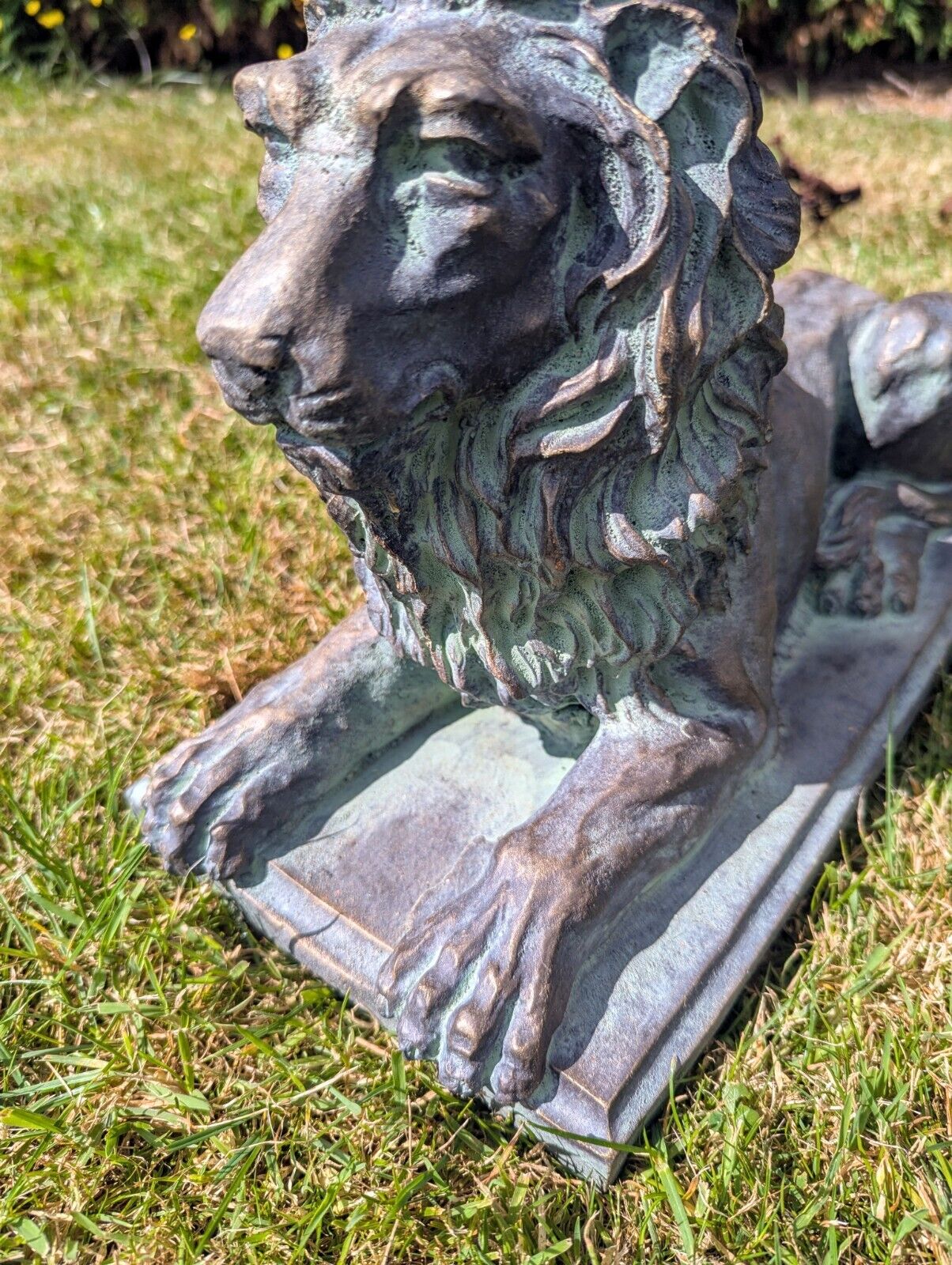 Vintage Style Pair Lancia Bronzed Lions - Delivery Available