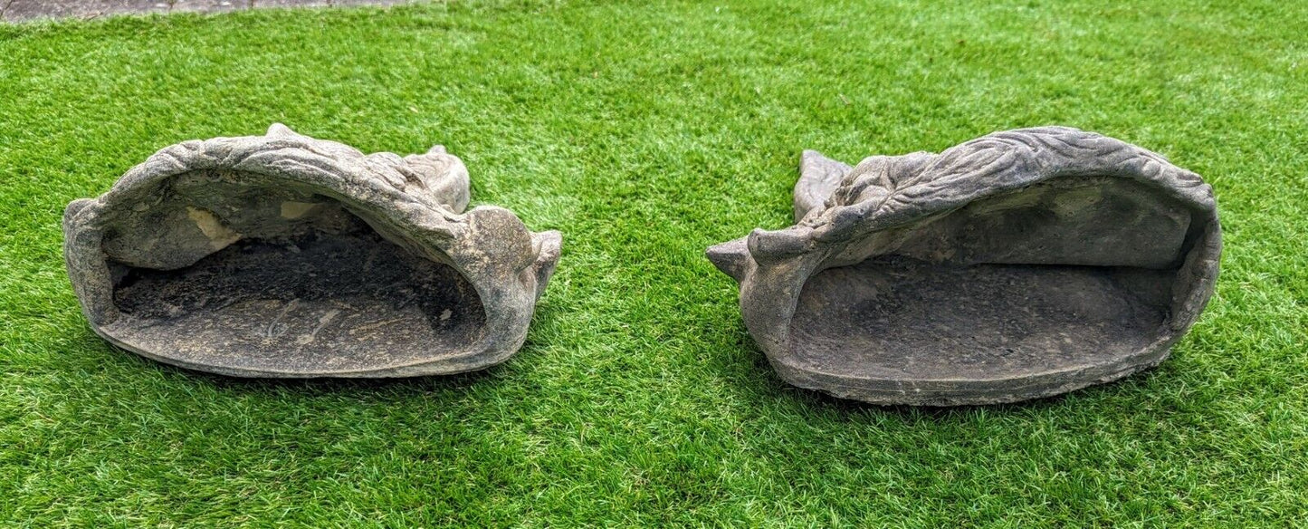 Vintage English Stone Lucy Wall Planters - Free UK Delivery