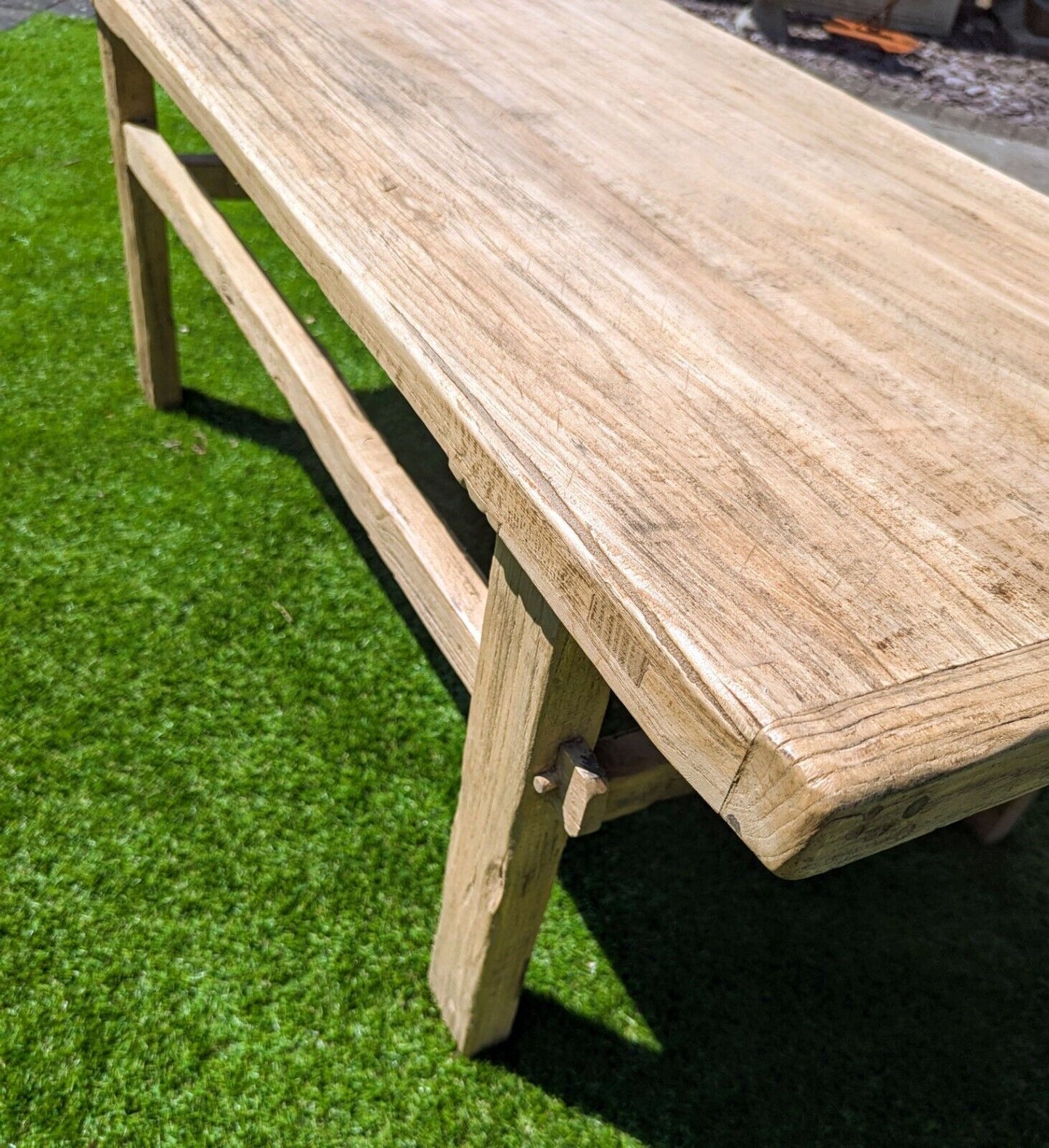 Vintage Rustic Reclaimed Elm Coffee Table - Delivery Available