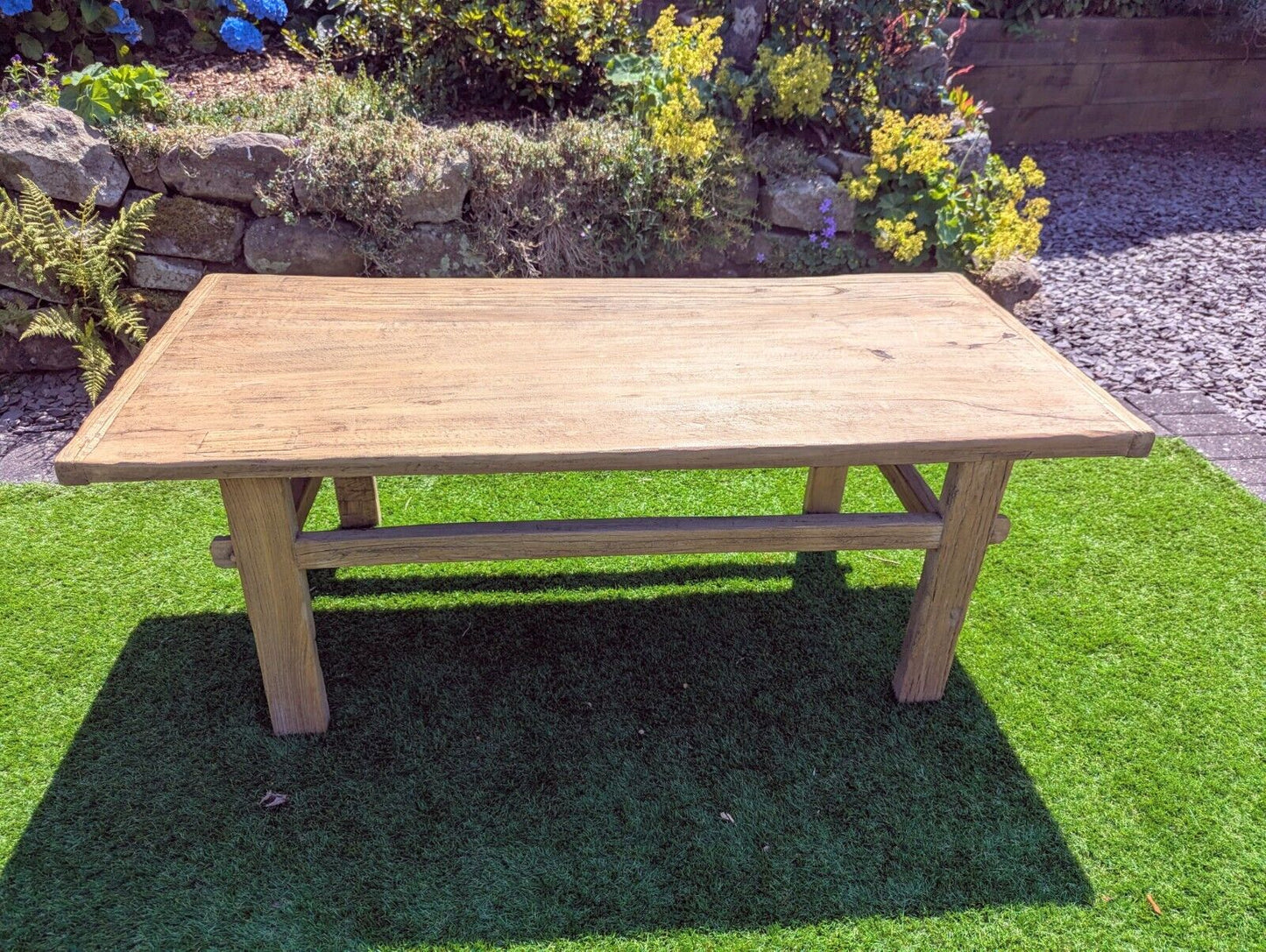 Vintage Rustic Reclaimed Elm Coffee Table - Delivery Available