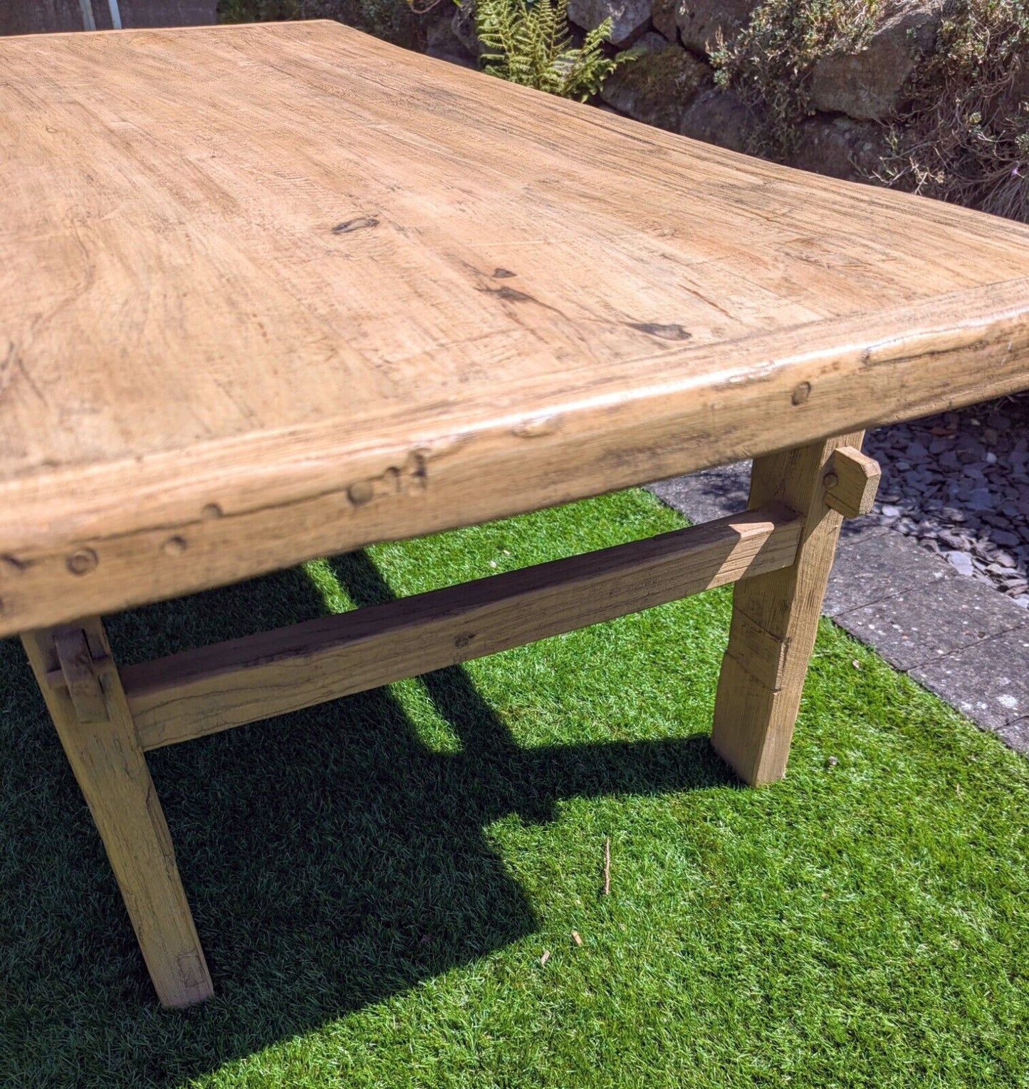 Vintage Rustic Reclaimed Elm Coffee Table - Delivery Available