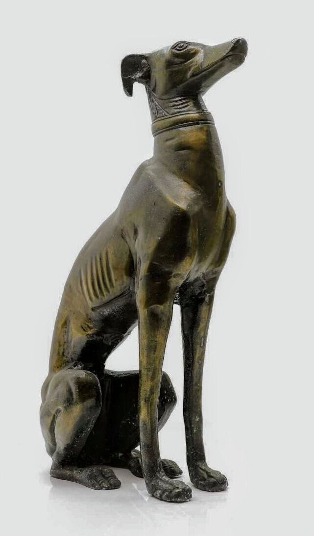 Vintage Art Deco Style Bronzed Grey Hound - Free UK Delivery