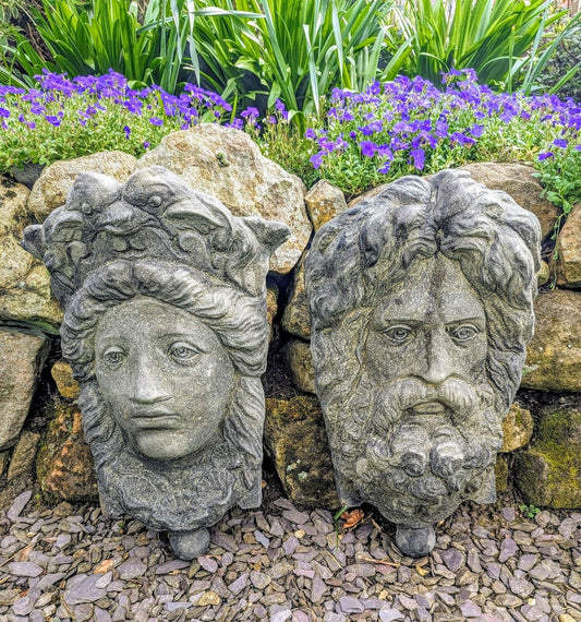 Vintage Poseidon & Aphrodite Wall Planters - Delivery Available