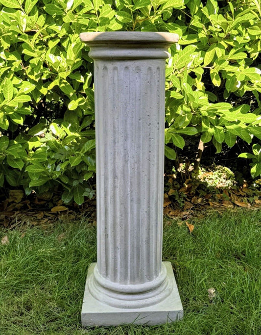 Classical Reeded Mid Century Italian Composition Marble resin Column - Delivery Available