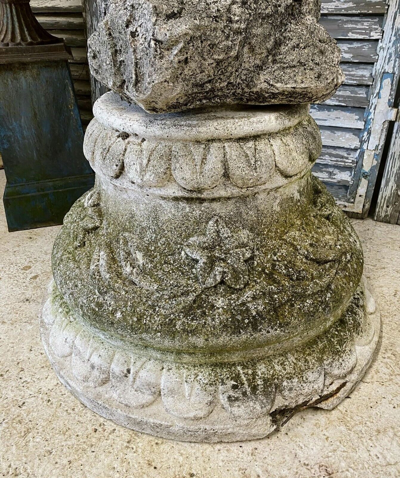 Statement Carved Stone Eagle On Decorative Plinth - Sold