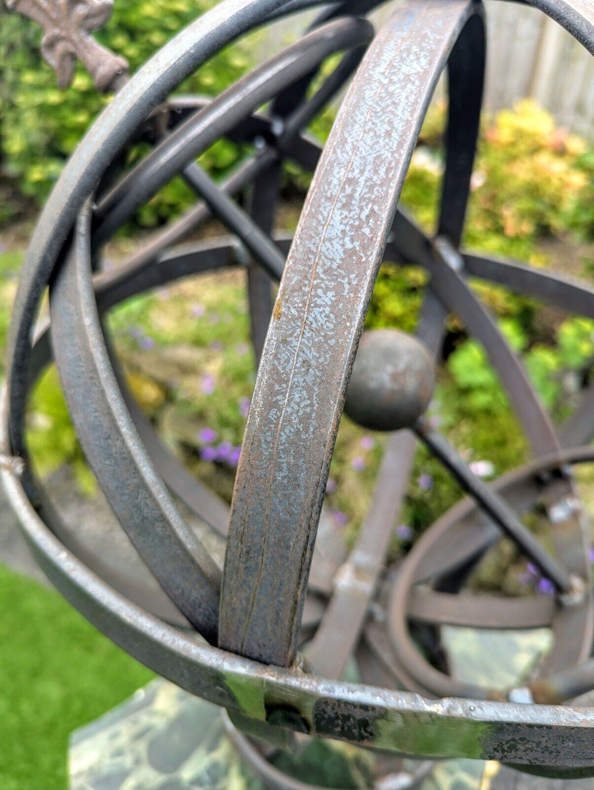 Vintage Armilary Sphere, English Steel,  Blacksmith Made - Free UK Delivery