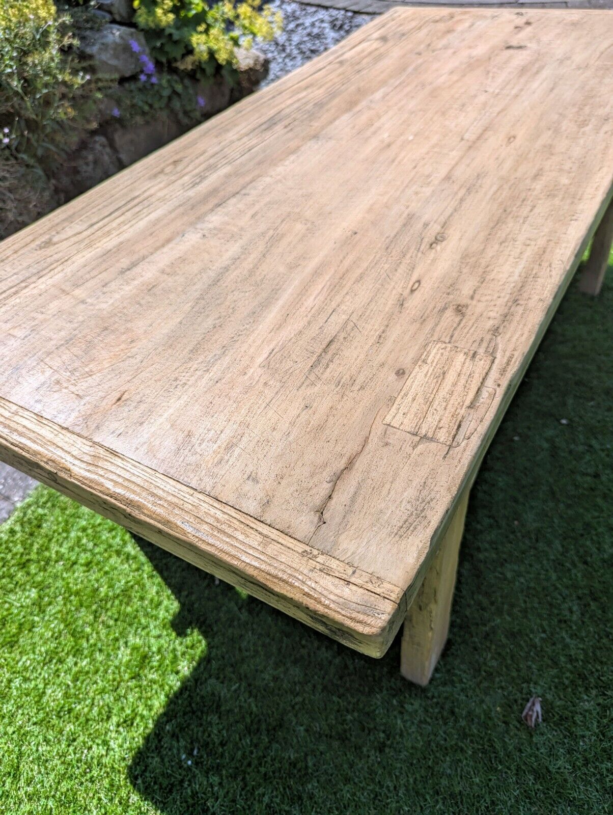 Vintage Rustic Reclaimed Elm Coffee Table - Delivery Available