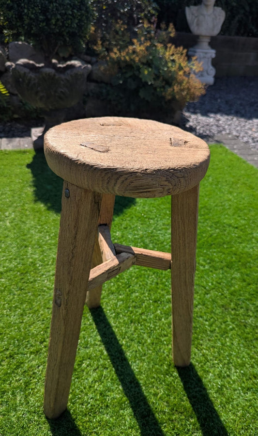Ruby 3rd Rustic Elm Antique stool - Delivery Available