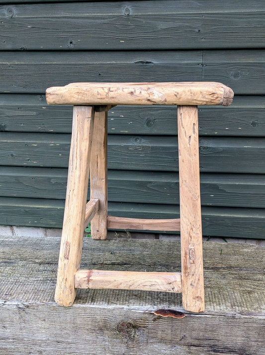 Rustic reclaimed vintage elm Table/Stool (Santa 2) - Delivery available