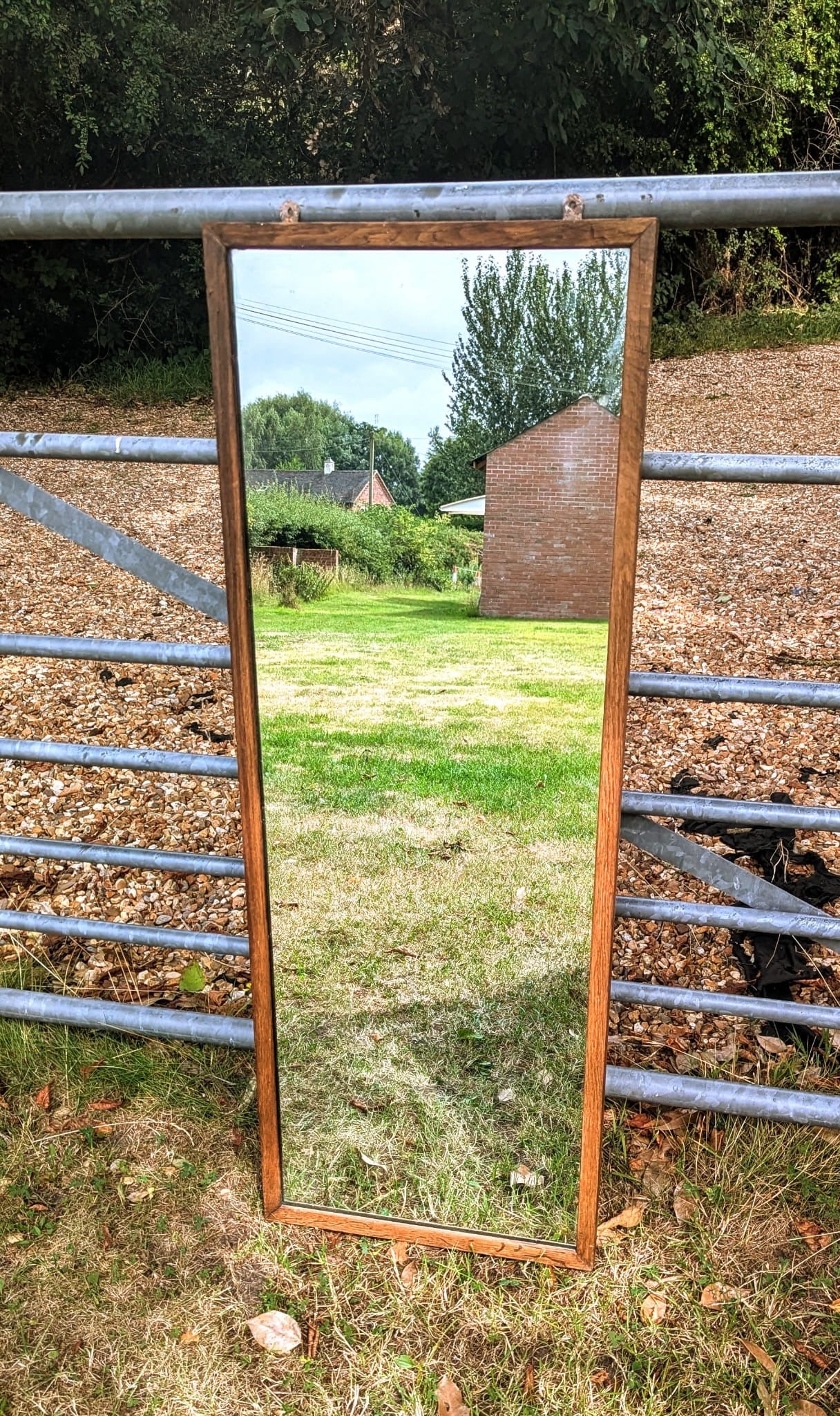 Outstanding Vintage Air ministry Mid century Oak mirror No.1 - Delivery Available