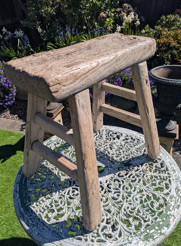Rustic reclaimed vintage elm Table/ Stool - Delivery Available 0313