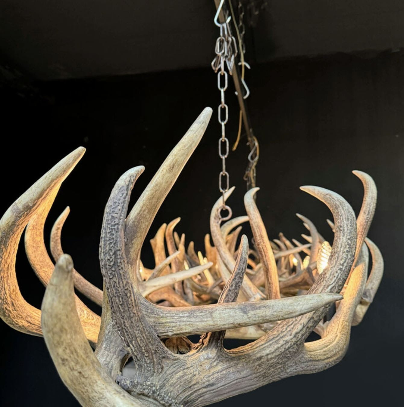Vintage Red deer Antler chandelier 10 Lamps & 3 spot lights - UK delivery available