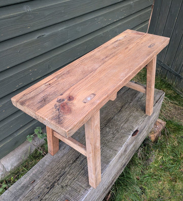 Rustic reclaimed vintage elm Table/Stool (Bells 2) - Delivery available.