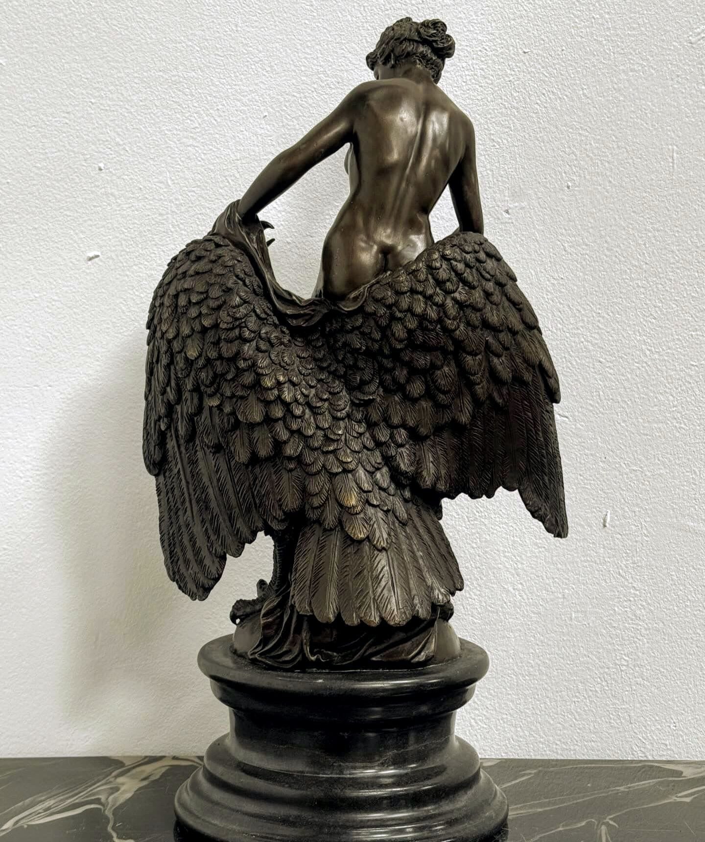 Greek Goddess Eagle of Zeus Statue Crafted by Louis Charles Hippolyte Buhot - Free UK Delivery