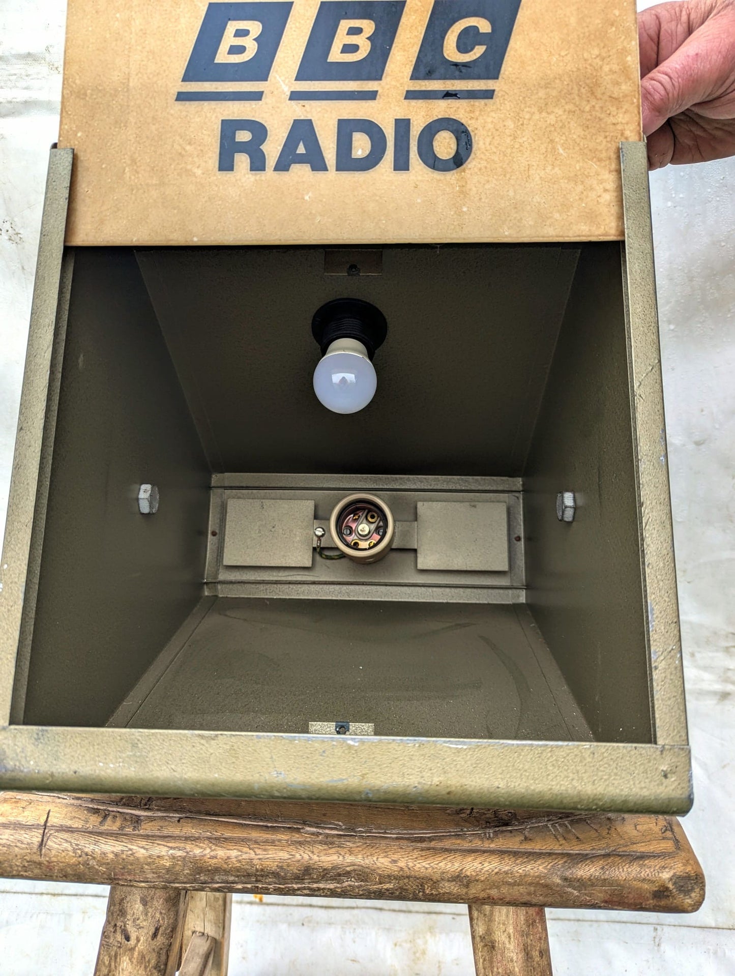 Vintage Original Large Live On Air BBC Radio Light - Delivery Available