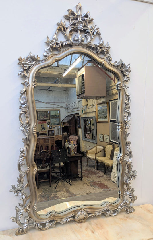 Vintage Rococo style silver and gold decorative Mirror
