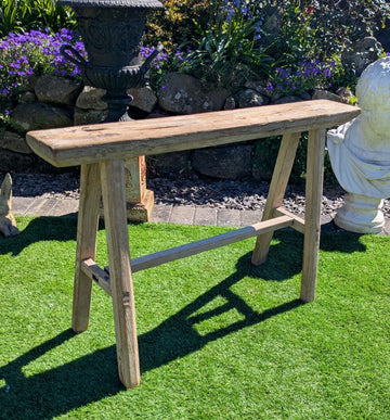 Rustic reclaimed vintage elm wood medium Bench - Delivery Available 0325
