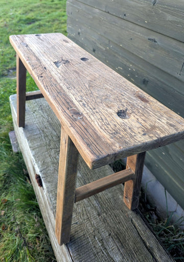 Rustic reclaimed vintage elm Table/Stool (Bells 1) - Delivery available