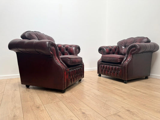 Pair of vintage Warwick Chesterfield Club chairs - Delivery available 0331