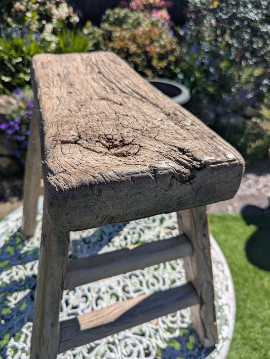 Rustic reclaimed vintage elm Table/ Stool - Delivery Available 0313