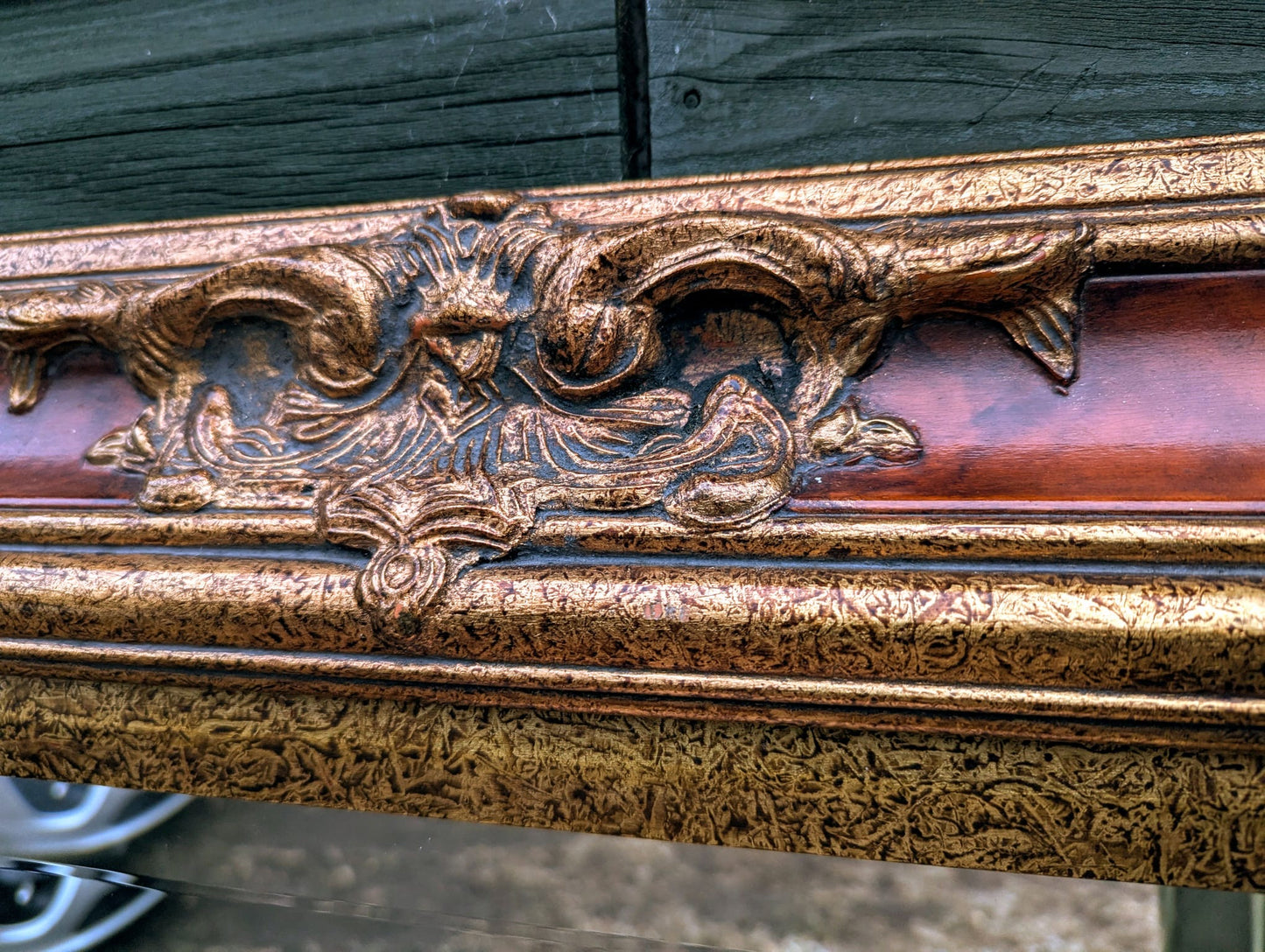 Grand 19th Century Style Gilt & Lacquered Bevelled Mirror - Delivery Available