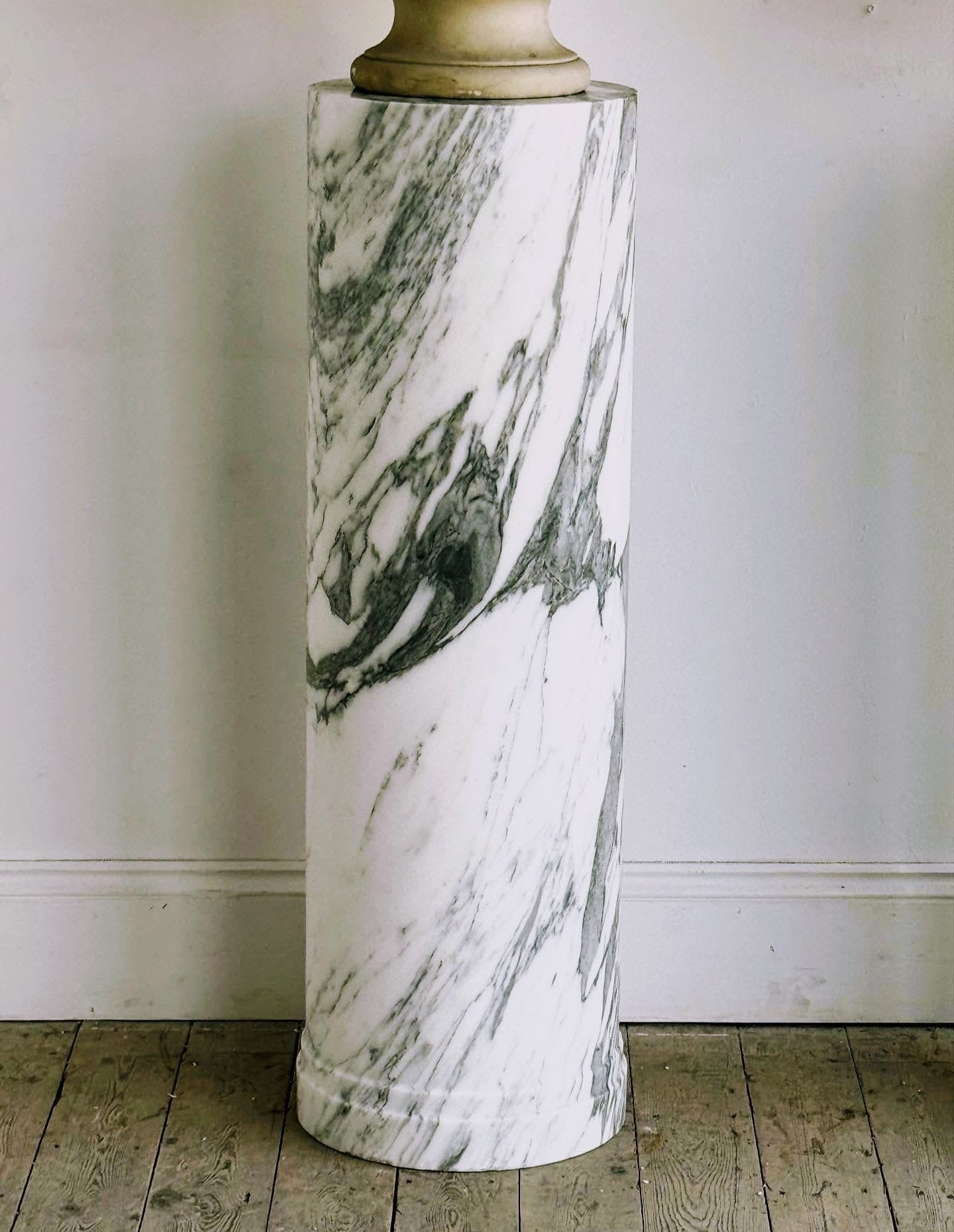 Arabescato Marble Grand Tour Column - Delivery Available In UK