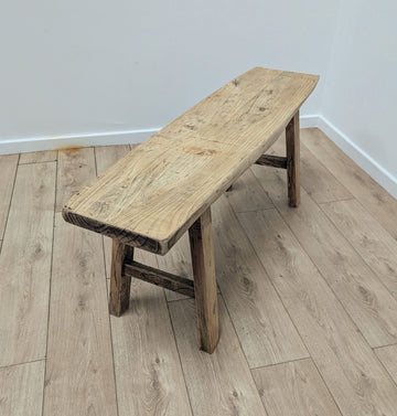 Vintage Light Colour Rustic Reclaimed Elm Coffee Table - Delivery Available 0282