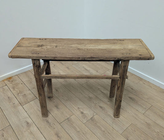 Rustic Reclaimed Elm Vintage Console Table - Delivery Available 0281