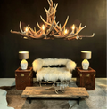 Luxury Large Vintage Rustic Antler Chandelier - Delivery Available