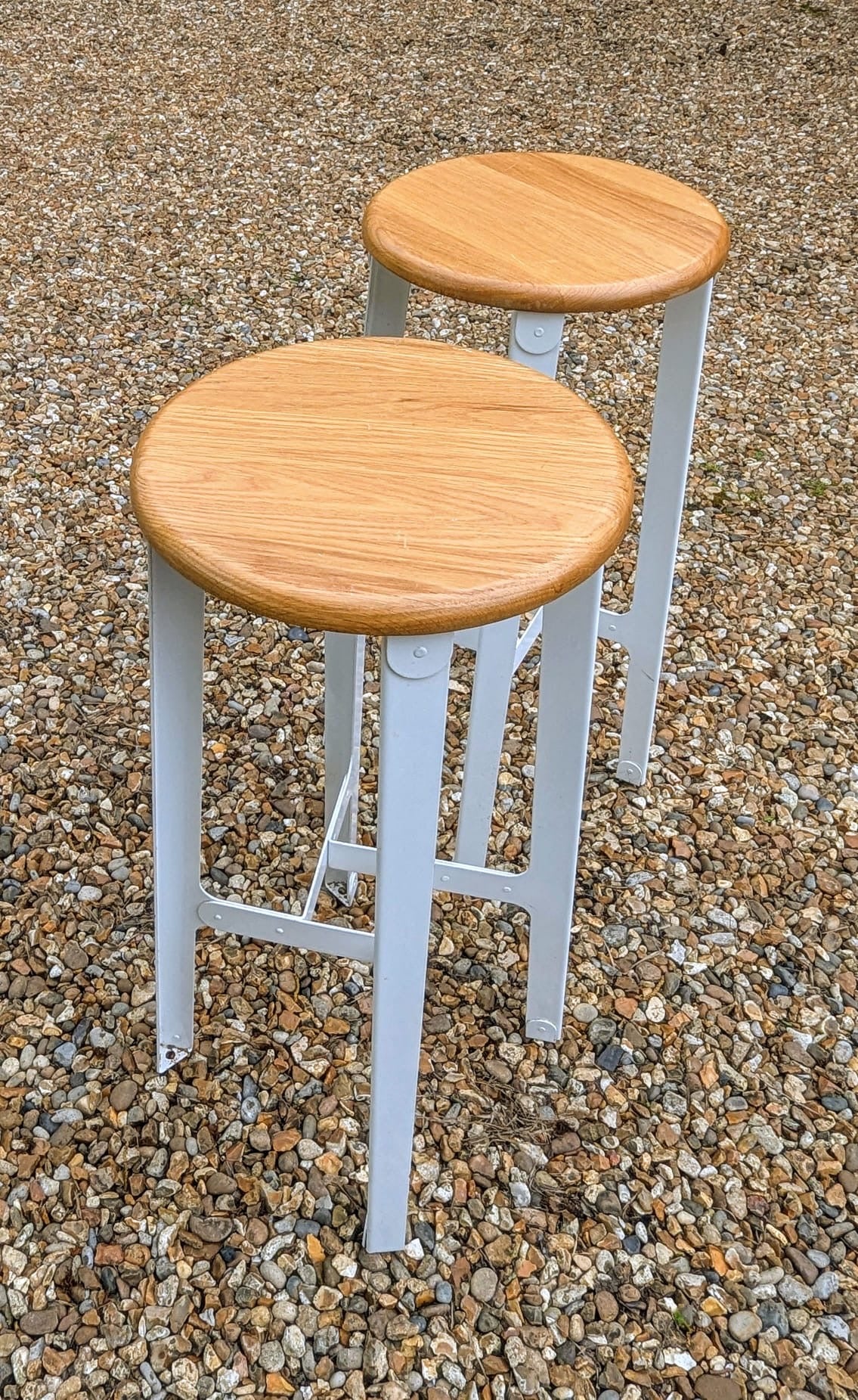 Pair Vintage Herman Miller Construct' stools metal Frame - Delivery Available