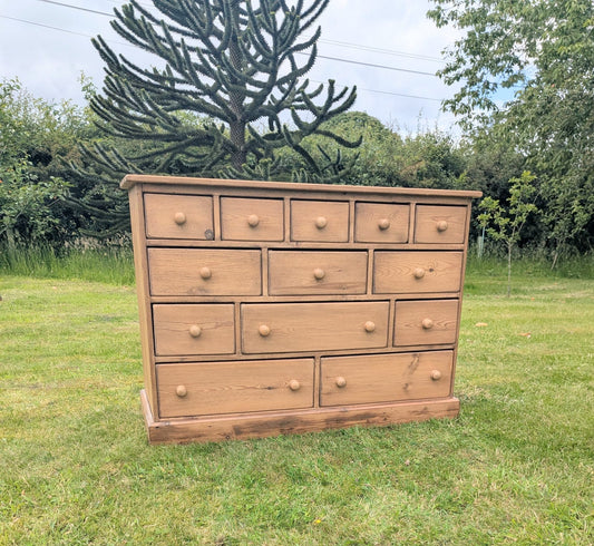 Vintage pine wood chest of drawers with 13 drawers - Delivery Available - 0347