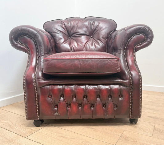 Single Vintage Warwick Chesterfield Club chair - Delivery available 0332