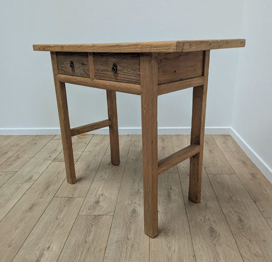 Rustic Reclaimed Elm Wood 2 drawer Console Table - Delivery Available 0287