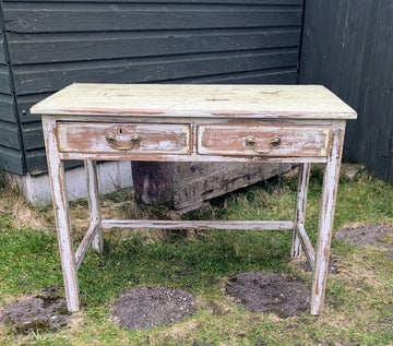 French Vintage pine farmhouse table with Drawers - Delivery available 0263
