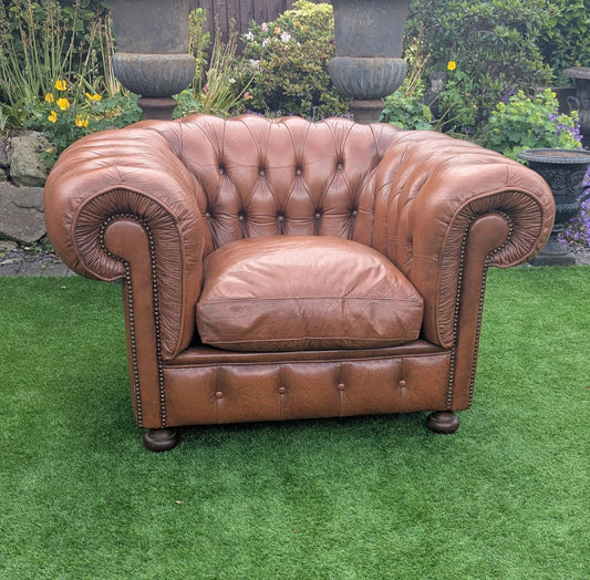 Vintage 1950s Mid Century Chesterfield Club chair - Delivery available 0344