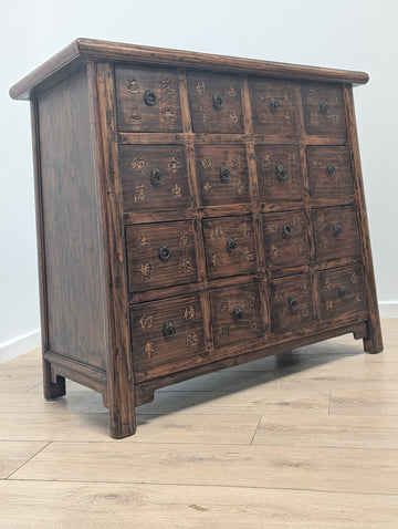 Vintage style Hand carved Chinese chest of 16 drawers - Delivery available 0362
