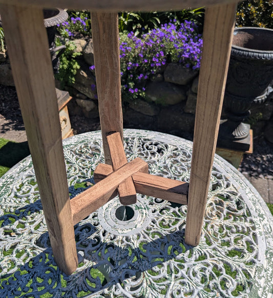 Rustic reclaimed elm wood small round Table/Stool - Delivery Available 0318