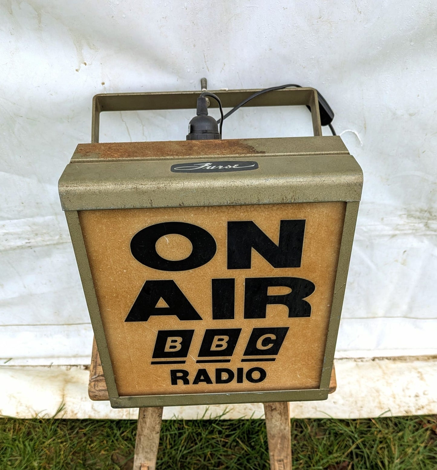 Vintage Original Large Live On Air BBC Radio Light - Delivery Available