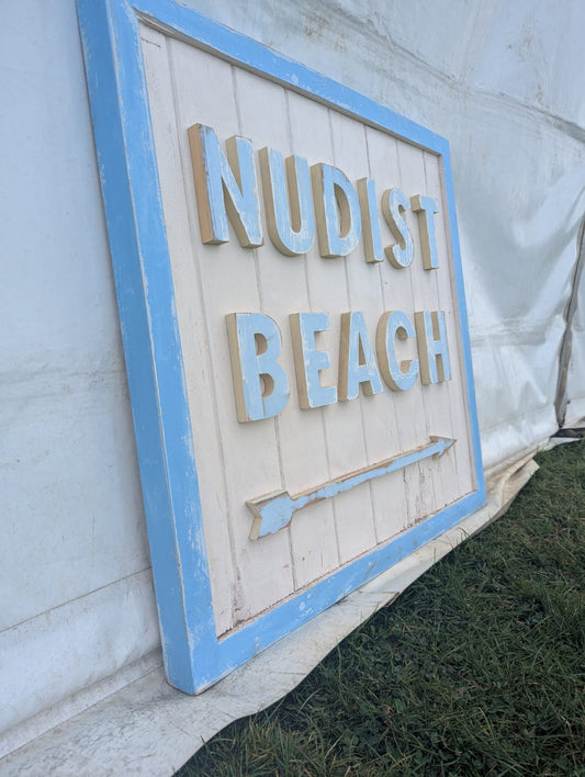 Bespoke Beach Sign Half Barn Door Style Neighbours Gossip! - Delivery Available