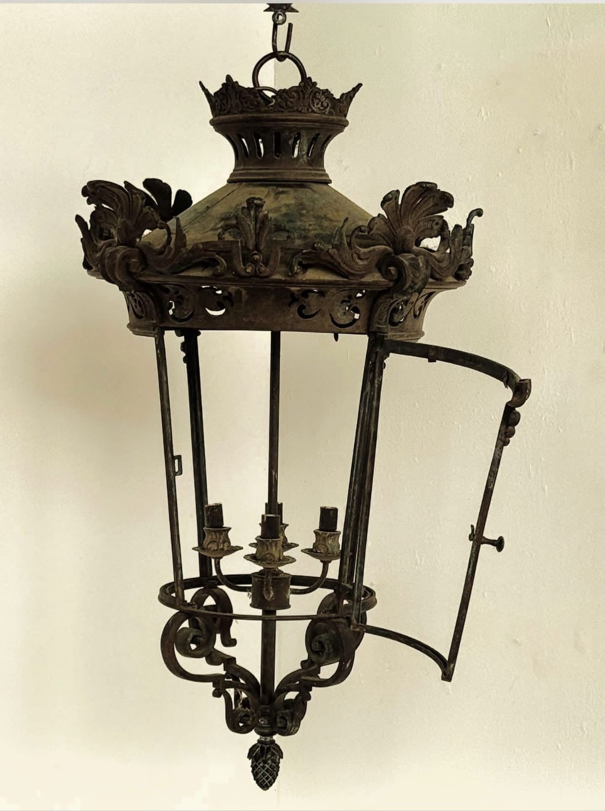 19th Century French Bronze Lantern Lamp - UK Delivery Available