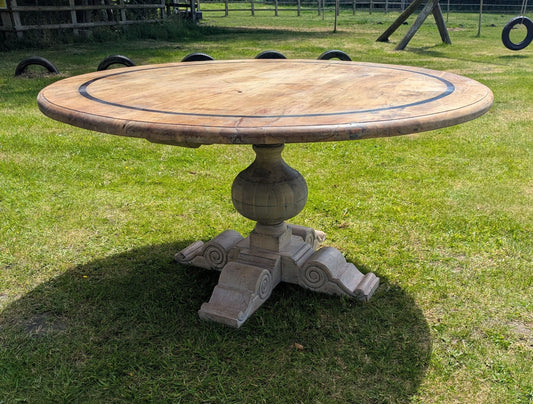 Vintage Large Acacia wood dining table - Delivery available 0334