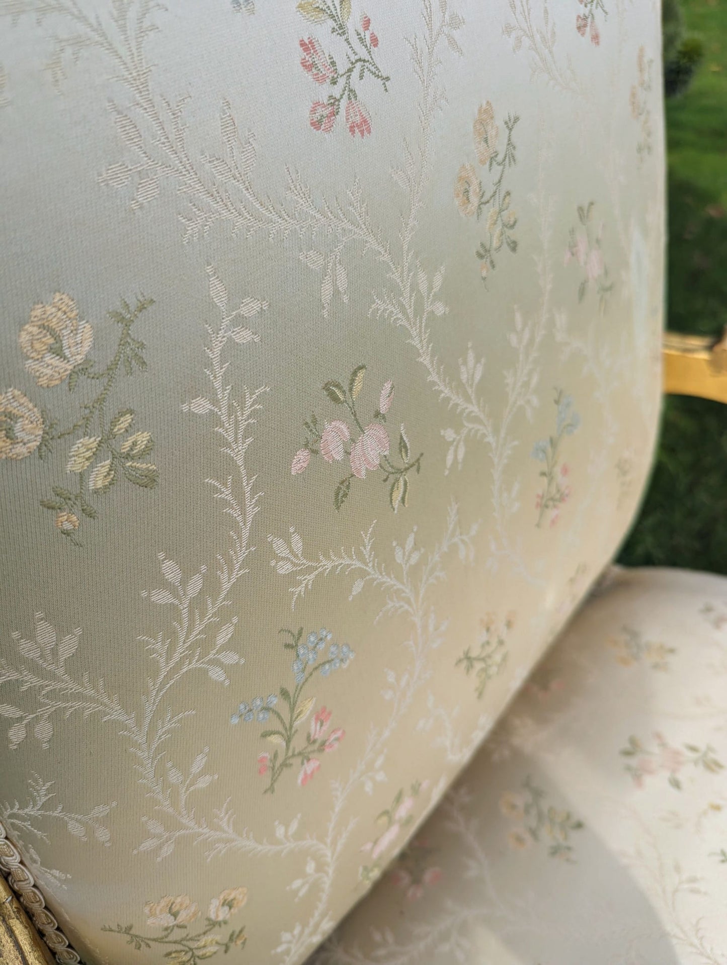 Louis XV style Chairs Silk Floral Upholstery - Delivery Available