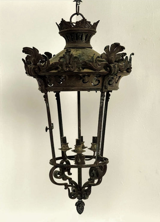 19th Century French Bronze Lantern Lamp - UK Delivery Available