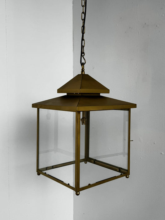 Contemporary Brass Porch Lantern - Delivery Available UK
