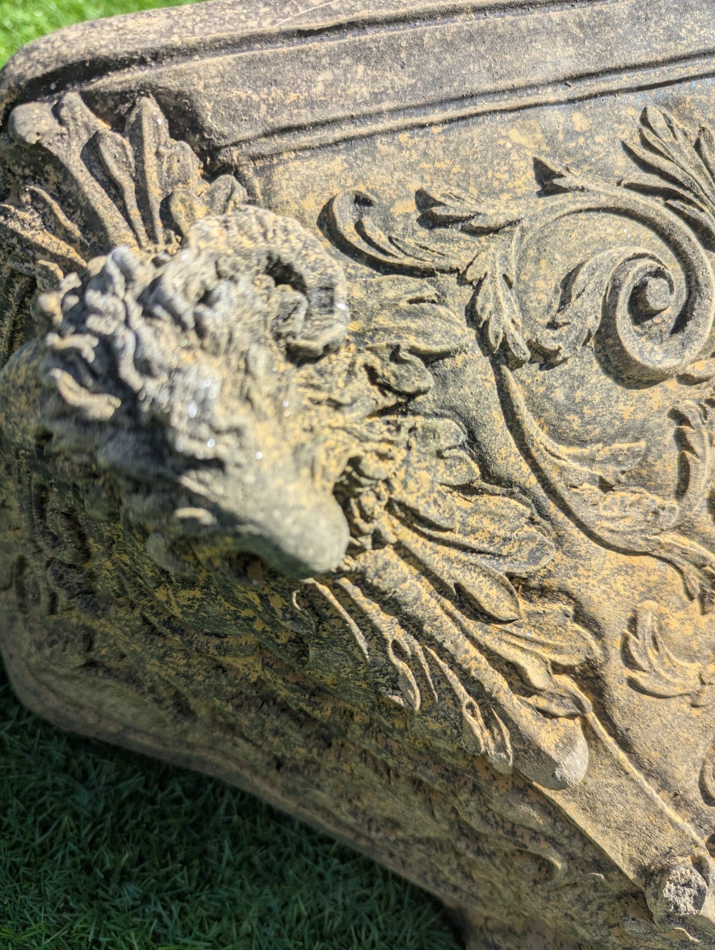 Vintage English Stone Rams Head  Wall Planters - Free UK Delivery