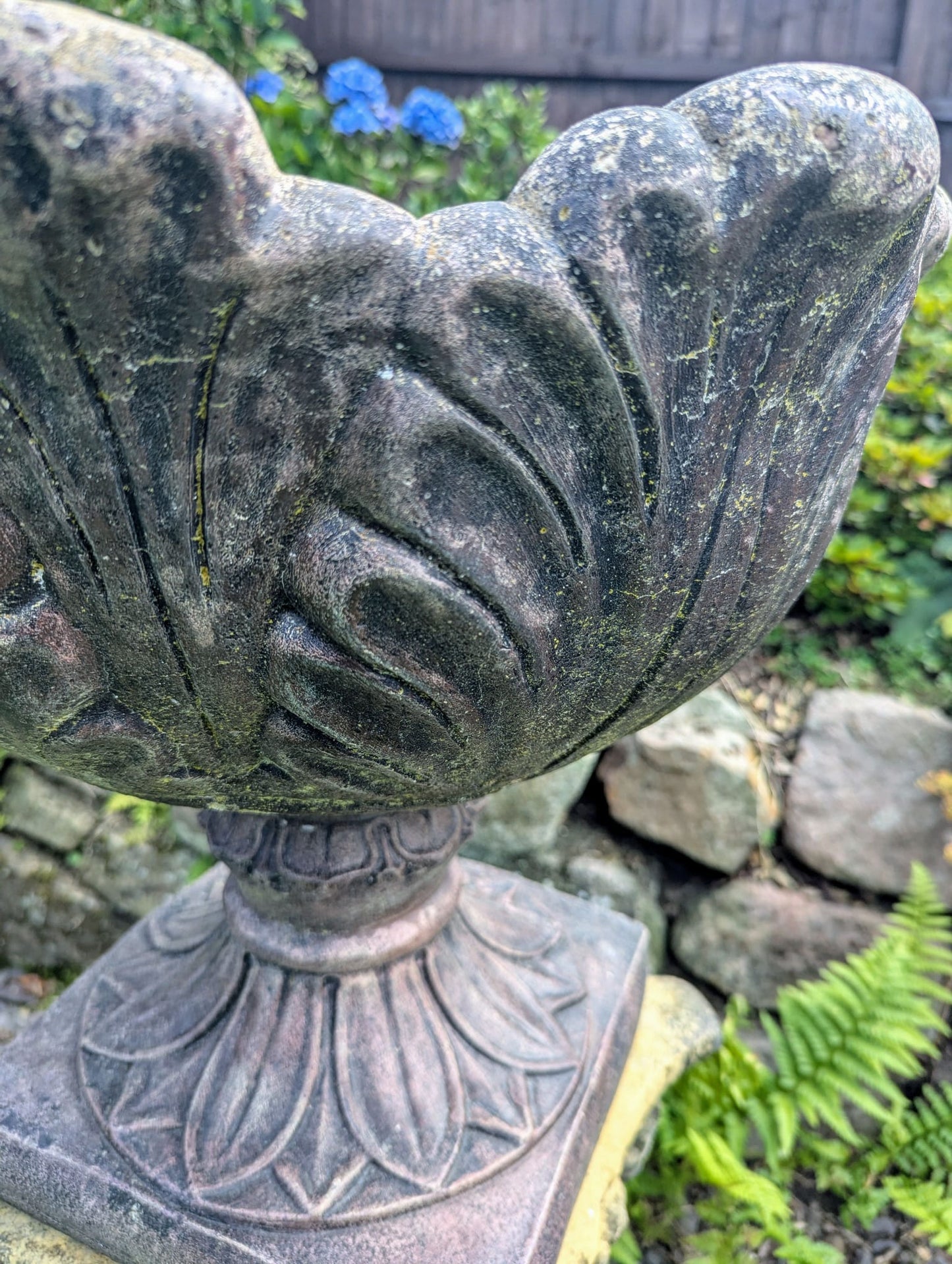 Vintage reconstituted Stone Acanthus Tulip Urns - Delivery Available